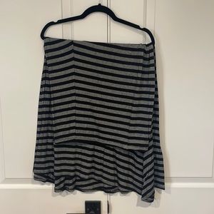 Eight sixty Maxi Skirt Black Gray Striped XL